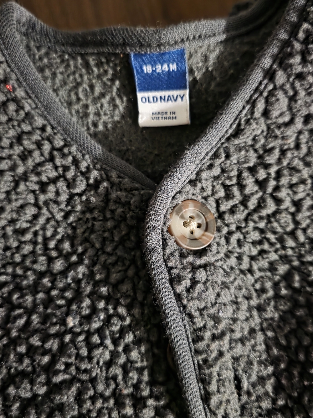 Old Navy Kids Grey Sherpa One Piece with Button Front